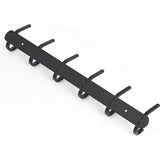 Wall Coat Hook, Coat Hook with 6 Hooks, Metal Hook Rack for Bedroom, Bathroom, Kitchen for Hanging Hat, Coat, Towel and Purse, Black