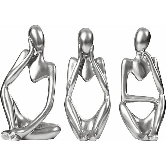 3 stuks denker beelddecoratie abstract standbeeld hars sculptuur figuren denker decoratie woonkamer boekenkast slaapkamer kantoor