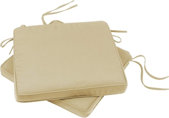 Bistro zitkussens, set van 2, warmbeige