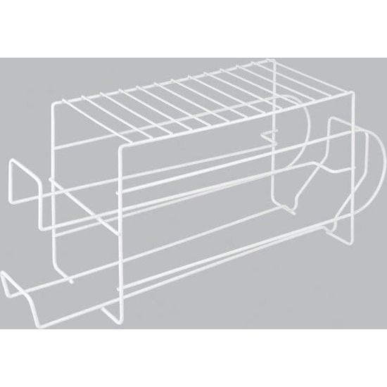 Koelkastdoos voor voedsel, moderne keukenorganizer voor blikjes en conserven, stevige metalen opbergcontainer voor koelkast, wit