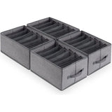 Grote versie van de jeans-organizer: verbeterde afmetingen: 36 x 27 x 20 cm, elk vak 26 x 20 x 6 cm, breder en groter vak voor volwassen jeans, jassen, broeken, overhemden, truien, enz