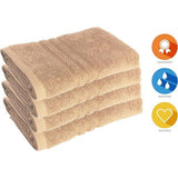 Set van 4 handdoeken 50x100cm, badstofserie Elena, cappuccino