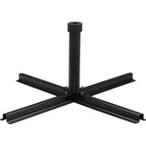 Plaatstandaard voor parasolstokken tot 38-48 mm, geschikt voor wegplaten/parasolstandaard (levering zonder platen), zwart