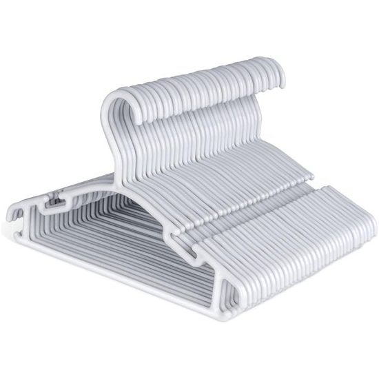 36 stuks kleerhangers kinderkleerhangers, set babykleerhangers van kunststof, opbergkast, kledinghangers, 27 cm, voor peuters en baby's, grijs