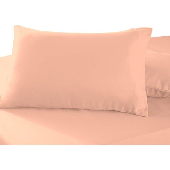 Luxueus zacht satijn pak van 2 kussenslopen 70 x 90 cm koraalroze, 400 dradenaantal katoenen kussenslopen, 100% lange stapel katoenen kussensloop (koraalroze, 70x90 cm)