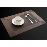 Set van 6 placemats, 30 x 45 cm, antislip, afwasbaar, gemaakt van pvc, hittebestendig, kwetsbaar en wasbaar, voor keuken en eetttafel