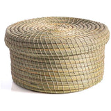 Opbergmand met deksel - 22 x 22 x 11 cm - Handgemaakte decoratiemand en dienblad - Voor opslag in de badkamer - Perfecte opslag van speelgoed - Deksel dient als dienblad