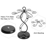 Tafelblad wijnglashouder, staand wijnrek, glashouder voor glaswerk of beker, metalen rek opslagdecoratie voor keukenbar restauranttafel, zwart met 6 sleuven