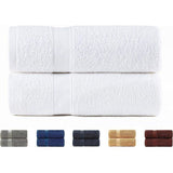 2 x grote badhanddoeken 100% katoen 550 gsm extra zacht absorberend en sneldrogend 100 x 150 cm wit