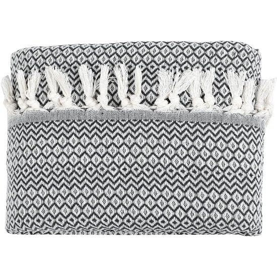 Eenpersoonsbed, sprei, antracietgrijs, katoen, bankdeken, knuffelige tv-deken, bankdeken, fauteuildeken, omkeerbare deken, bedsprei, bankhoes, zomerdeken, 150 x 200 cm