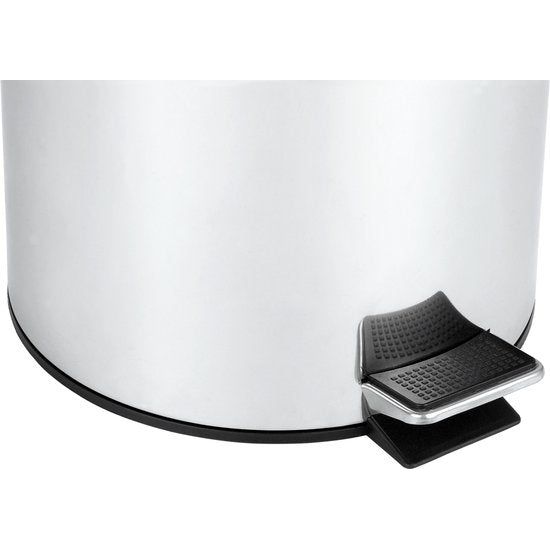 SENSEA - URBAN badkamerprullenbak - 5L - Rond - Staal - Grijs - Chroomafwerking