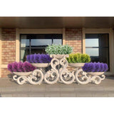 12 Bundles Artificial Lavender Flowers Artificial Flowers Red Lotus Bushes Fake Plant Artificial Shrubs Plastic Flowers Decoration Indoor for Home Garden Window Porch Flowers Arrangement Wedding