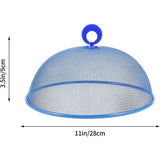 Netafdekking voor levensmiddelen, 3 stuks voedselafdekking buiten, voedselafdekking voor levensmiddelen, voedselafdekking mesh met handvat, voor keuken, picknick (3 kleuren)