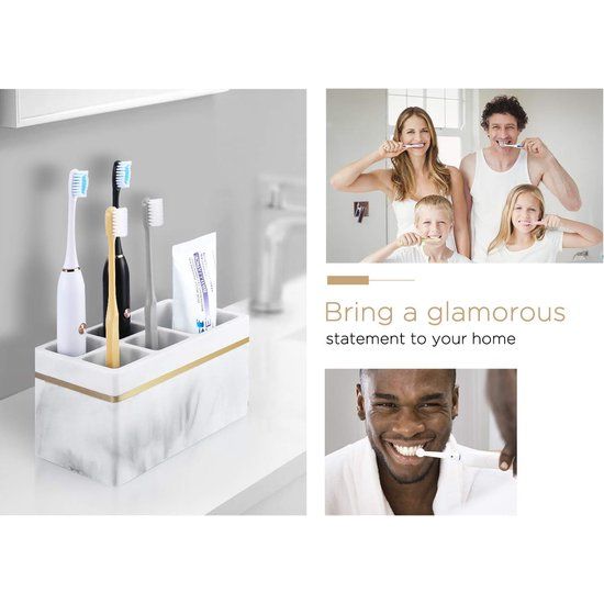 Tandborstelhouder, 5 sleuven elektrische tandenborstelhouder, tandpasta, heren, elektrisch scheerapparaat, houder, scheerstandaard, tandenborstelhouder, accessoires, opbergcontainer voor kam,