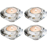 Theelicht kandelaar 4 stuks theelichthouders glas votief kristal kandelaar diamant bruiloft tafel tafelopzetstuk decoraties Kerstmis verjaardag party geschenken voor mama