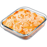 Ovenschaal glas, lasagne ovenschaal, kleine ovenschaal, transparant, 23 x 23 x 5,8 cm (2,3 liter)