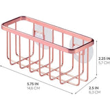 Caddy Gootsteenkorf met zuignap, roestvrij staal, koperkleurig, Normaal Caddy gootsteenkorf met zuignap, gemaakt van roestvrij staal, in een koperkleurige uitvoering, normale grootte.