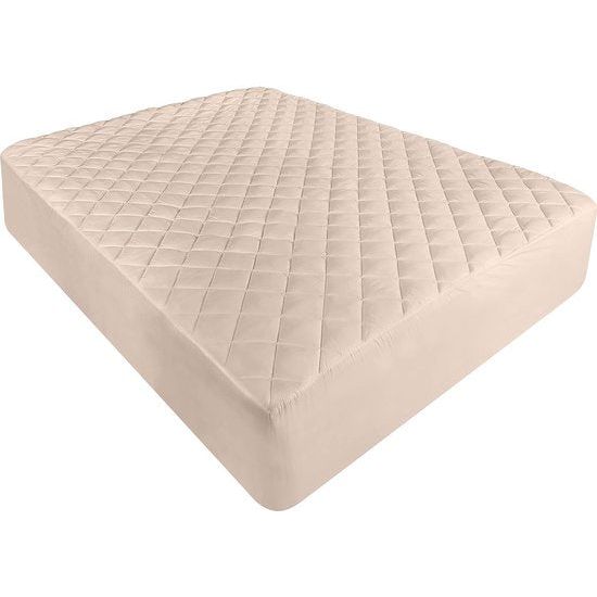 matrasbeschermer 180 x 200 cm, spanmatrasoplegger, diepe tas matrashoes rekt uit tot 38 cm (beige)