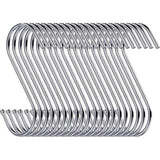 30 stuks S-haken, 9 cm hanghaken, garderobe, haken om op te hangen, kleerhangers (zilver)