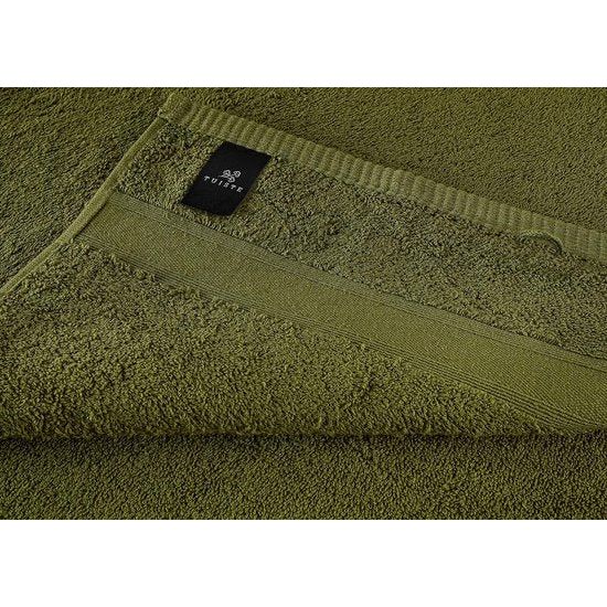 Handdoekenset groen donkergroen | % 100 katoen handdoek set 8-delig | 2x badhanddoeken set, 4x handdoeken, 2x gastendoekjes | zacht en absorberend | Kleur: groen