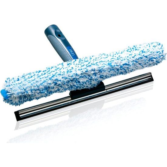 Profis Raamtrekker met geïntegreerd microvezeldoek, verkrijgbaar in 3 matten: 25 cm, 35 cm en 45 cm, inclusief een gratis monster van een professionele glasreiniger, 35 cm