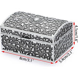 Rechthoekige sieradendoos, metalen sieradendoos, sieradendoos, sieradendoos, rechthoekig, voor sieraden van vrouwen, ring, sieradenopslag, cadeau voor Moederdag en bruiloft, verjaardag