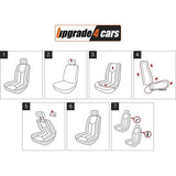 Upgrade4cars Autostoelhoes voor Bestuurdersstoel Autostoel Hoezen Voorstoelen Universeel Zwart Auto Accessoires Universele