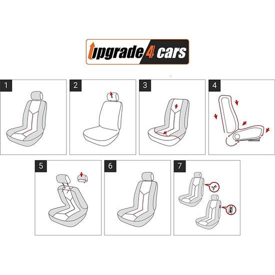 Upgrade4cars Autostoelhoes voor Bestuurdersstoel Autostoel Hoezen Voorstoelen Universeel Zwart Auto Accessoires Universele