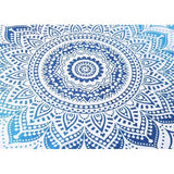 handwerk Rond tapijt muurhangend Ombre hippie Mandala Boheemse hippie ingewikkeld Indiaas tapijt tafelkleed 70" blauw