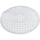 2 x gootsteeninleg - ronde gootsteenmat - inzetstuk voor gootsteen beschermt het oppervlak van de gootsteen en het servies (2 stuks - transparant)