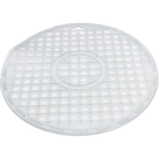 2 x gootsteeninleg - ronde gootsteenmat - inzetstuk voor gootsteen beschermt het oppervlak van de gootsteen en het servies (2 stuks - transparant)