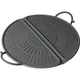 Opvouwbaar spatscherm van grijs silicone, 30 cm.