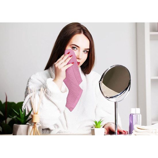 Zeepdoeken, 30x30 cm, wasknijpers van 100% katoen (24 stuks, roze)