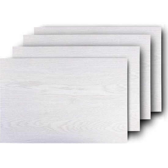 4 placemats/placemats, 45 x 30 cm, synthetisch, houtlook, saleen editie: natuur, esdoorn zwart,