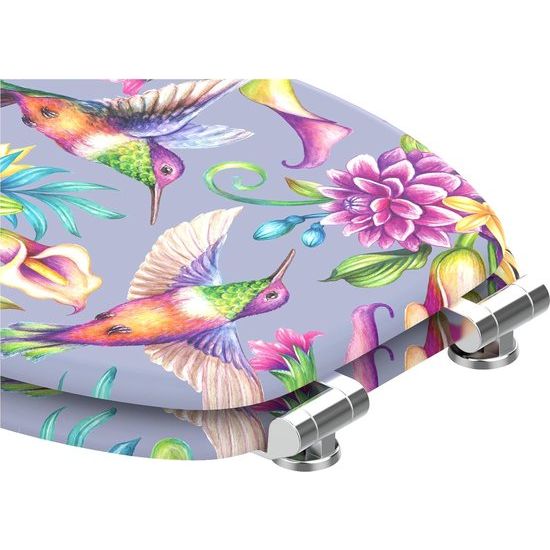 Wc-bril met softclosemechanisme, ruime keuze, hoogwaardige oppervlak, eenvoudige montage, stabiele scharnieren, kolibrie