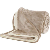 Doublesoft Knuffeldeken 150 x 200 - super knuffelig en warm, polyesterfleece deken beige crème