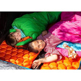 Kinderslaapzak - draagbare als een rugzak - slaapzak voor kinderen (175 x 70 x 45 cm) - outdoor, irritant, camp, mummieslaapzak, licht en compact - 100% katoen binnenvoering