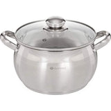 Classic roestvrijstalen kookpan, pastapan met glazen deksel, 16 cm, 1,9 liter, pastapan, soeppan, spaghettipot, zilver