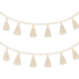 Macramé wandtapijt, franjesslinger, banner, katoenen geweven wanddecoratie voor boho, huisdecoratie, kinderkamer, buikmand, decoratie, 6,5 cm x 75 cm