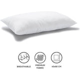 Kussen voor bed 40 x 80 cm Hoofdkussen set van 2 binnenkussens hypoallergene anti-mijt zachte kussenvulling met kussensloop katoen en polyester. Afneembaar en wasbaar slaapkussen voor in huis/hotel