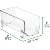 mDesign wijnrek - stapelbare flessenhouder voor het opbergen van je drankjes in de keuken - voor in totaal vier flessen, transparant