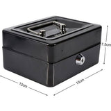 waterdichte doos met sleutelslot, draagbare mini draagbare kluis stalen petty afsluitbaar contant geld munt sieraden veiligheidsbox geldcassette kluis handvat huishoudelijke