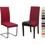 Set of 2 Jersey Chair Covers (choice of colours) Elastic Plain Stretch Cotton Bi-Elastic