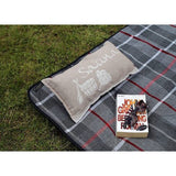 Saunakussen en reiskussen, 40 x 22 cm, linnen/katoen, gemaakt in Finland