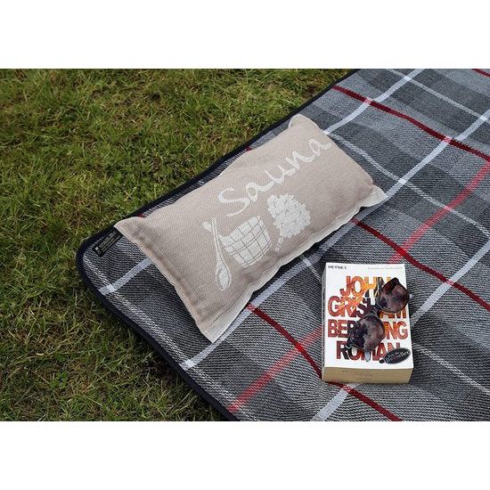 Saunakussen en reiskussen, 40 x 22 cm, linnen/katoen, gemaakt in Finland