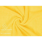 pak van 10 gastendoekjes set gastendoekjes 100% katoen maat 30 x 50 cm handdoek premium, geel, 30x50 cm