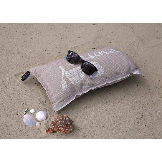 Saunakussen en reiskussen, 40 x 22 cm, linnen/katoen, gemaakt in Finland