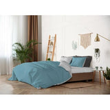 Dekbedovertrek naturel Doubleface, lichtblauw/lichtgrijs, klein tweepersoons