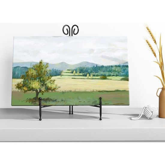 Veelzijdige displaystandaard: deze gebogen metalen standaard is perfect voor het presenteren van een verscheidenheid aan items, waaronder foto's, boeken, kleine kunstwerken, verzamelborden en nog veel meer.