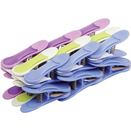 Clips, 18 stuks - , Mauve, Blauw en Groen